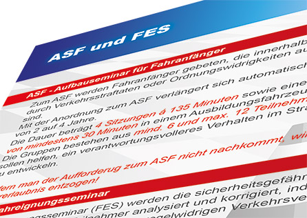 ASF Aufbauseminare für Fahranfänger